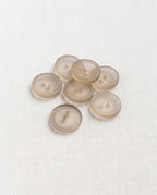 Lot de 7 boutons translucide rond - 15mm, 2 trous