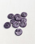 Lot de 9 boutons violet rond - 20mm, 2 trous