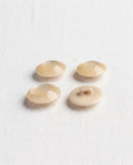 Lot de 4 boutons ivoire rond - 17mm, à queue