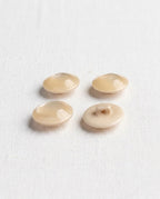 Lot de 4 boutons ivoire rond - 17mm, à queue
