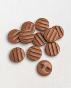 Lot de 11 boutons camel rond - 18mm, à queue encastrée