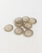 Lot de 9 boutons translucide rond - 23mm, 2 trous