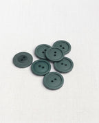 Lot de 7 boutons bleu pétrole rond - 19mm, 2 trous