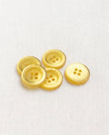 Lot de 5 boutons jaune rond - 20mm, 4 trous