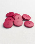 Lot de 8 boutons framboise rond - 21mm, 2 trous