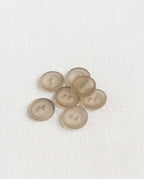 Lot de 7 boutons translucide rond - 15mm, 2 trous