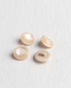 Lot de 4 boutons ivoire rond - 17mm, à queue