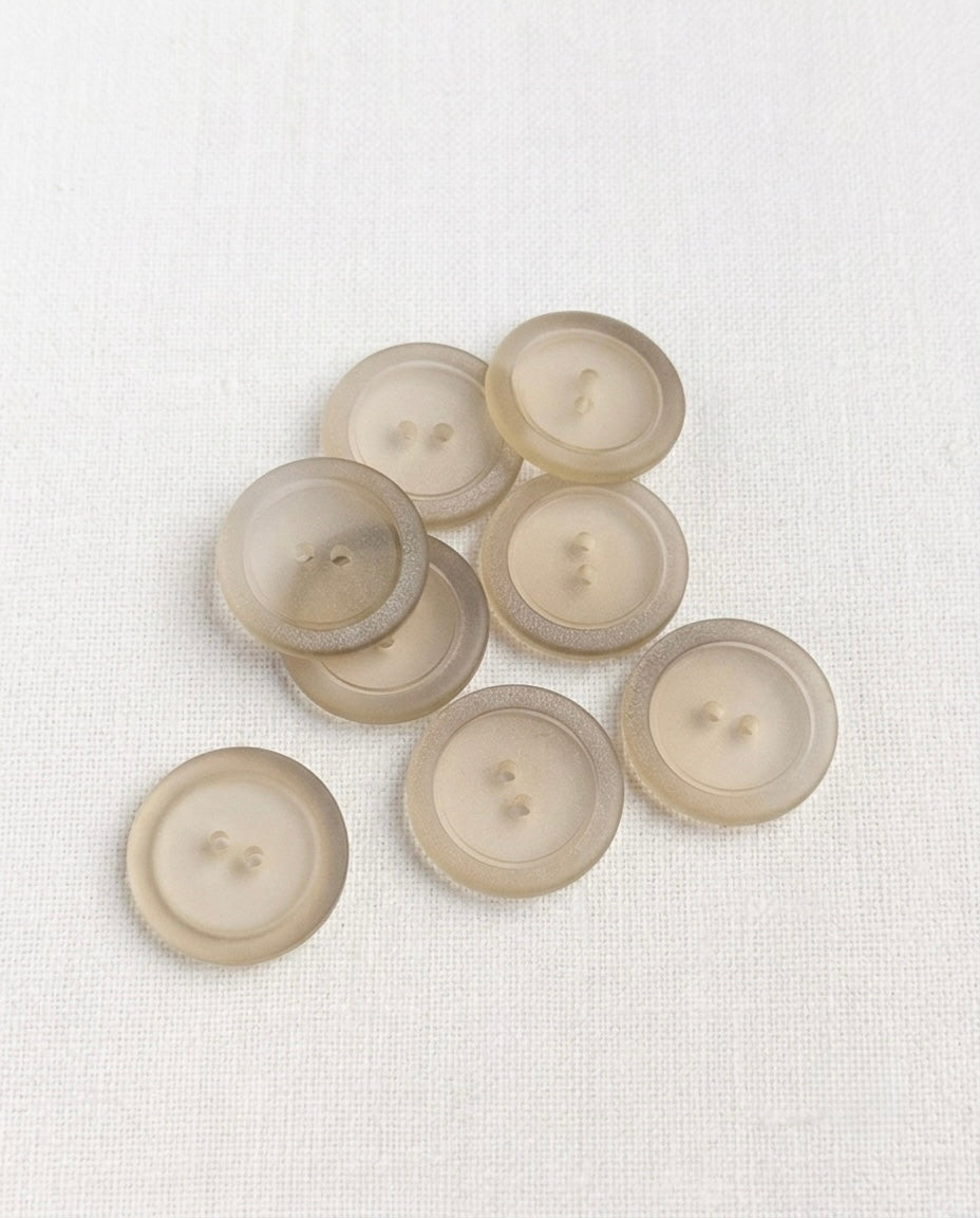 Lot de 9 boutons translucide rond - 23mm, 2 trous