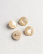 Lot de 4 boutons ivoire rond - 17mm, à queue