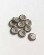 Lot de 9 boutons gris rond - 14mm, 2 trous