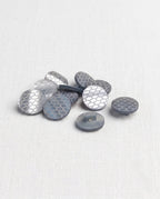 Lot de 11 boutons gris rond - 15mm, à queue