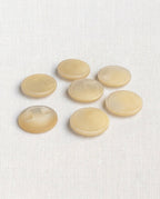 Lot de 7 boutons ivoire rond - 17mm, à queue encastrée