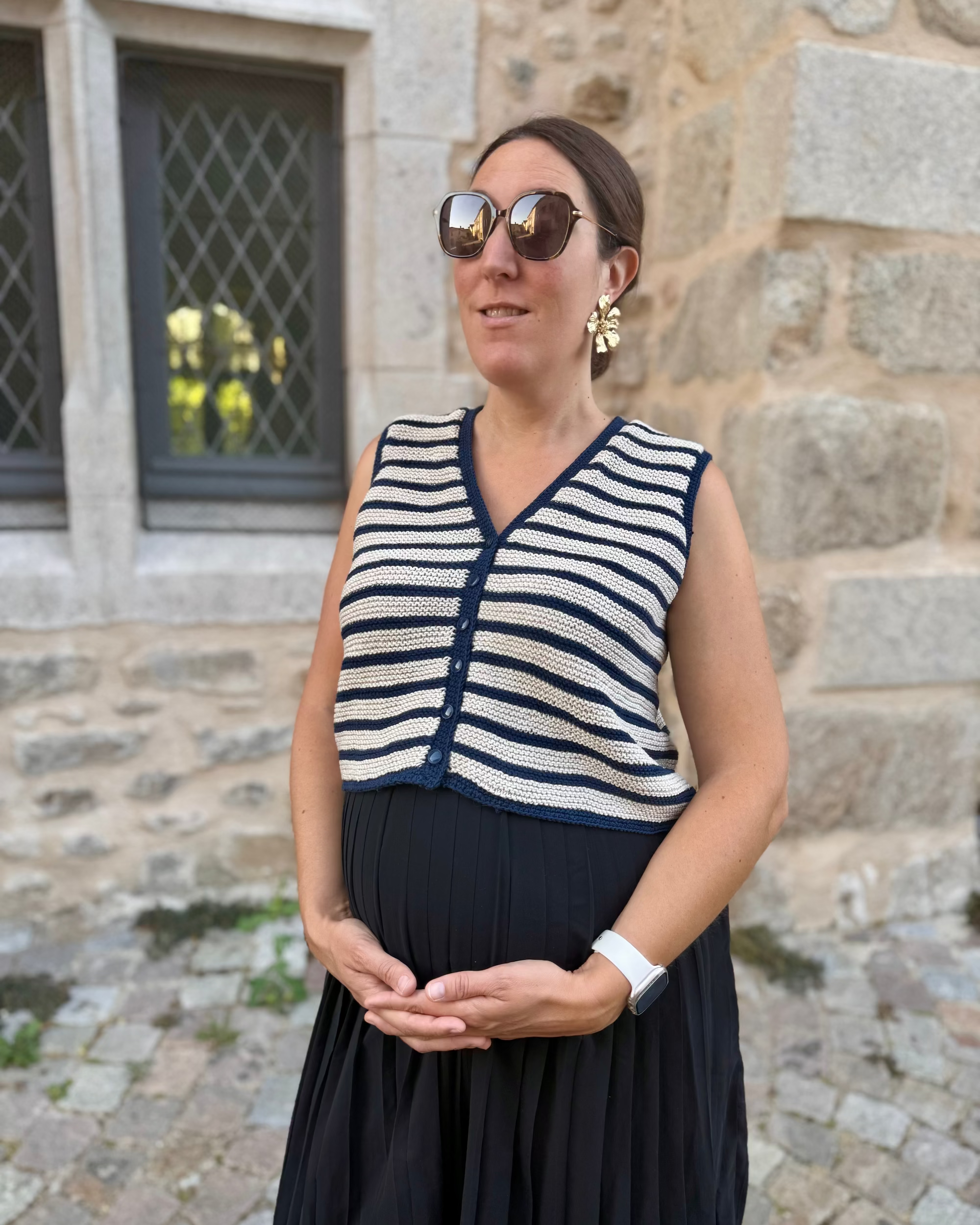 Gilet sans manche rayé Oléron